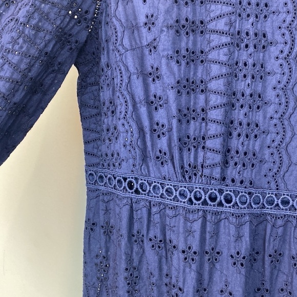 J. Crew • Eyelet Lace Flutter Hem Dress - Picture 6 of 15